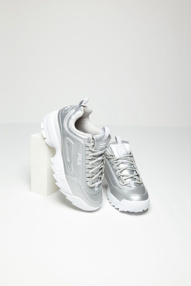 Fila Sneakers Disruptor 2 Premium Metallic Womens Silver - India UDB-689754